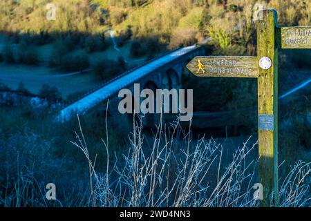 Monsal Head Viadukt im Peak District National Park, Stockfoto
