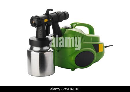 Grünes Tragbares Spritzgerät Isoliert Stockfoto