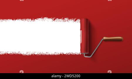 Vektorbanner mit rotem Farblineal und Kopierraum für Ihren Text. Stock Vektor