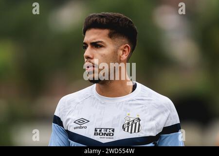 Santos, Brasilien. Januar 2024. SP - SANTOS - 01/18/2024 - SANTOS, TRAINING - Santos Spieler Nonato während des Trainings im CT Rei Pele Trainingszentrum. Foto: Reinaldo Campos/AGIF (Foto: Reinaldo Campos/AGIF/SIPA USA) Credit: SIPA USA/Alamy Live News Stockfoto