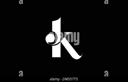 Buchstaben Buchstaben Initialen Monogramm Logo JK, K Stock Vektor