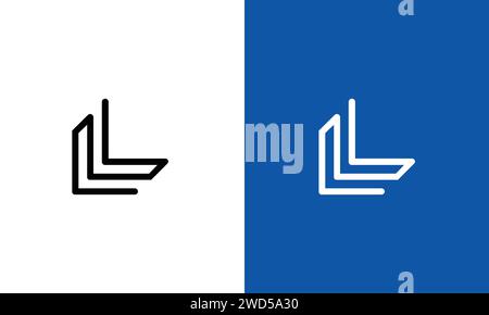 L, L abstrakte Buchstaben Logo-Monogramm Stock Vektor