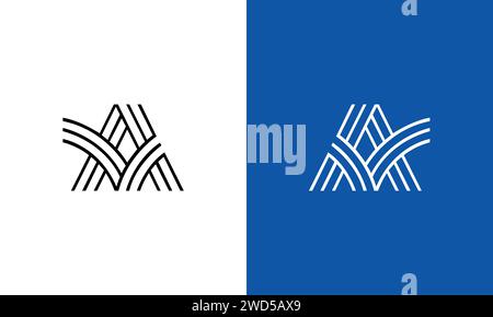 Vorlage für den ursprünglichen Brief des AV VA-Logos Stock Vektor