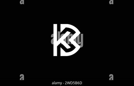 Letter KB Initial Monogramm Logo Design Stock Vektor