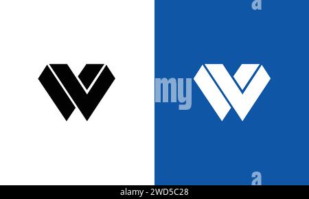 vv Letter Initial Logo Design Stock Vektor