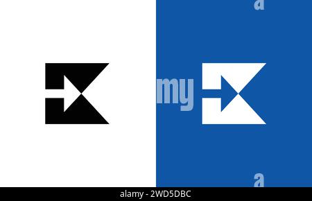 Elemente der Vorlage mit dem Logo „Letter K“ und dem Symbol „Pfeil“ Stock Vektor