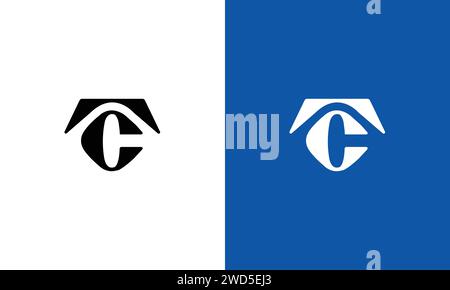 Buchstabenbuchstaben Initialen Monogramm-Logo TC, CT, T und C Stock Vektor