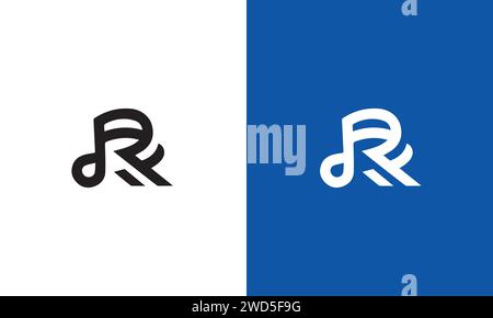Logo-Monogramm mit abstrakten Buchstaben RR, R Stock Vektor