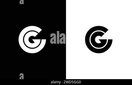 Buchstaben Buchstaben Initialen Monogramm Logo CG, CG INITIAL, CG Letter Stock Vektor