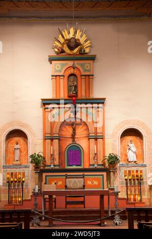 Altar, Mission Basilica San Diego de Alcala, San Diego, Kalifornien Stockfoto