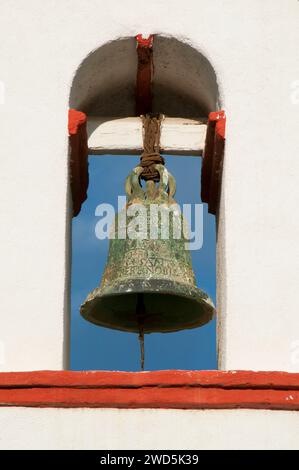Mission Bell, Mission San Antonio de Pala, Pala-Indianer-Reservat, California Stockfoto