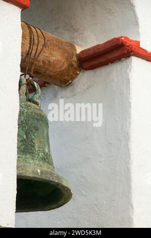 Mission Bell, Mission San Antonio de Pala, Pala-Indianer-Reservat, California Stockfoto