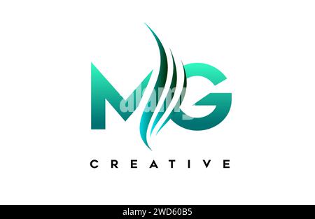MG mg Alphabet Letter Logo Design Idee Konzept für Geschäft oder persönliche Marke Identität Icon Vektor Illustration. Stock Vektor