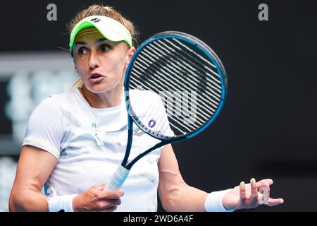 Melbourne, Australien, 19. Januar 2024. Die ukrainische Tennisspielerin Lesia Tsurenko spielt 2024 beim Australian Open Tennis Grand Slam im Melbourne Park. Foto: Frank Molter/Alamy Live News Stockfoto