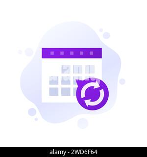 Vektorsymbol für die automatische Verlängerung des monatlichen Abonnements Stock Vektor