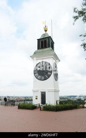 Die Uhr der Petrovaradin-Festung in Novi Sad, Serbien. Stockfoto