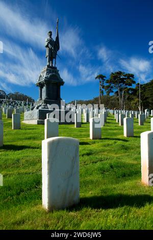 Pacific Garrison Memorial, Presidio of San Francisco, Golden Gate National Recreation Area, San Francisco, Kalifornien Stockfoto