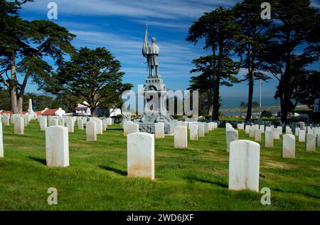 Pacific Garrison Memorial, Presidio of San Francisco, Golden Gate National Recreation Area, San Francisco, Kalifornien Stockfoto