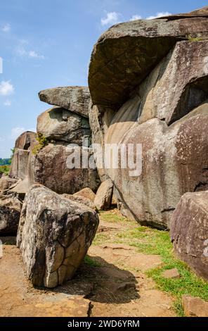 The Devil's den im Gettysburg National Military Park auf dem Schlachtfeld des Amerikanischen Bürgerkriegs in Gettysburg, Pennsylvania, USA Stockfoto