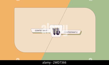 Im Vergleich zur Retro-Vorlage. Vs. Poster. Vektorabbildung. Stock Vektor