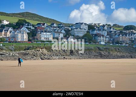 Die kleine Stadt woolacombe an der Nordküste von devon Stockfoto