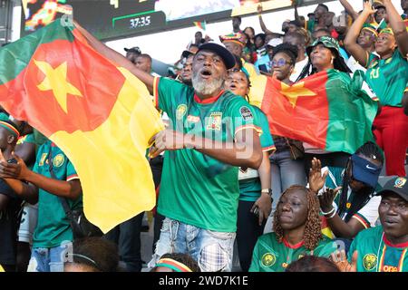 Fußballspieler AFCON 23 in der Elfenbeinküste Stockfoto