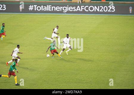 Fußballspieler AFCON 23 in der Elfenbeinküste Stockfoto