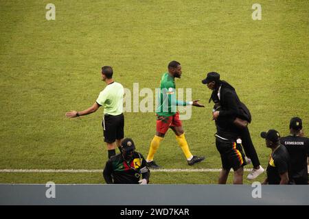 Fußballspieler AFCON 23 in der Elfenbeinküste Stockfoto