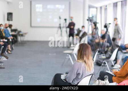 Teilnehmer an einer Konferenz Stockfoto