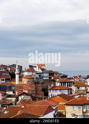 Tirilye, Bursa - 1. Januar 2024 : Blick auf Tirilye, einen der historischen und touristischen Orte von Bursa, TÜRKEI Stockfoto