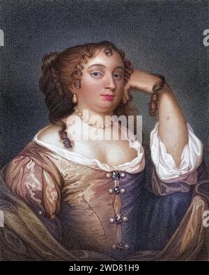 Anne Hyde, Herzogin von York, 1637-1671. Ehefrau von James II., Mutter von Mary II. Und Königin Anne. Aus dem Buch Lodges britische Porträts erschienen 1823 in London. , Historisch, digital restaurierte Reproduktion von einer Vorlage aus dem 19. Jahrhundert, Datum nicht angegeben Stockfoto