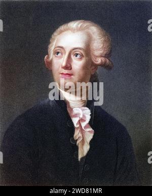 Antoine Laurent Lavoisier 1743-1794. Französischer Chemiker. Aus dem Buch Gallery of Portraits, 1833., Historisch, digital restaurierte Reproduktion von einer Vorlage aus dem 19. Jahrhundert, Datum nicht angegeben Stockfoto