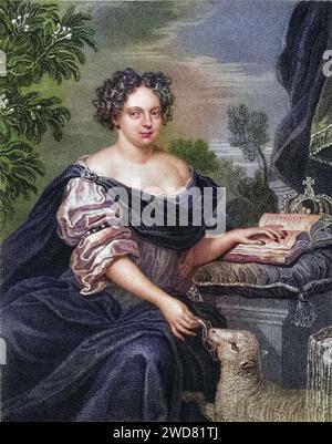 Katharina von Braganza 1638-1705. Portugiesisches Ehefrau von König Karl II., aus dem Buch Lodge's British Portraits erschienen in London 1823., Historisch, digital restaurierte Reproduktion von einer Vorlage aus dem 19. Jahrhundert, Datum nicht angegeben Stockfoto