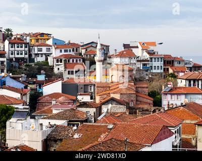 Tirilye, Bursa - 1. Januar 2024 : Blick auf Tirilye, einen der historischen und touristischen Orte von Bursa, TÜRKEI Stockfoto