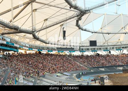 Einzigartiges Diego Armando Maradona Stadion in La Plata, allgemeine Ansicht, Monster Jam, 16.12.2023, Provinz Buenos Aires, Argentinien Stockfoto