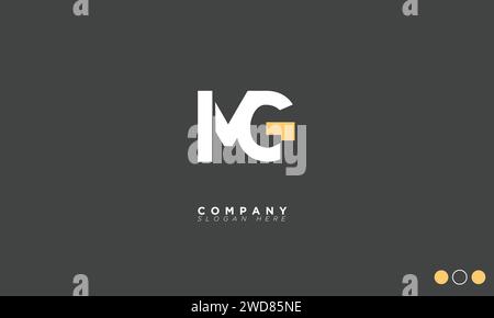 MG Alphabet Buchstaben Initialen Monogramm Logo Stock Vektor