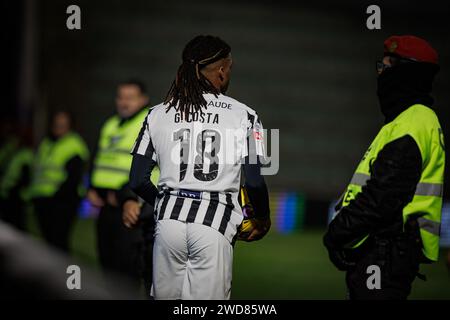 Goncalo Costa während der Liga Portugal 23/24 Spiel zwischen Portimonense SC und SC Farense im Estadio Municipal de Portimao, Portimao, Portugal. (Maciej Ro Stockfoto