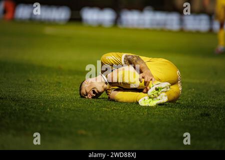 Bruno Duarte während des Spiels der Liga Portugal 23/24 zwischen Portimonense SC und SC Farense im Estadio Municipal de Portimao, Portimao, Portugal. (Maciej Rog Stockfoto