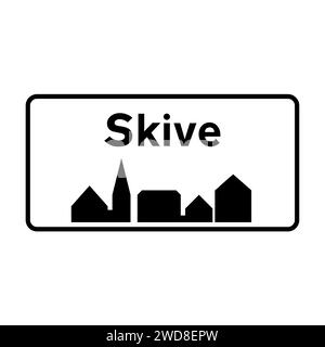 Skive City Straßenschild in Dänemark Stockfoto