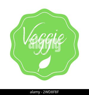 Symbol für vegetarische Etiketten Stockfoto