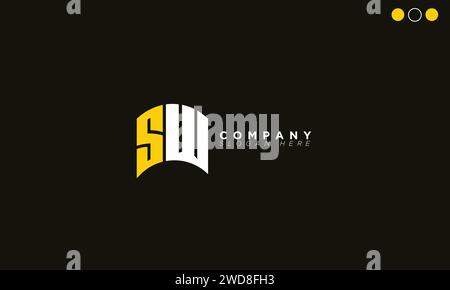 SW Alphabet Buchstaben Initialen Monogramm Logo Stock Vektor