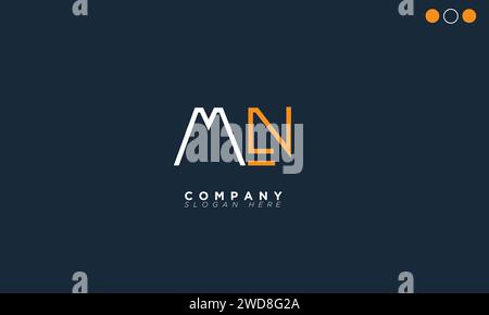 MN Alphabet Buchstaben Initialen Monogramm Logo Stock Vektor