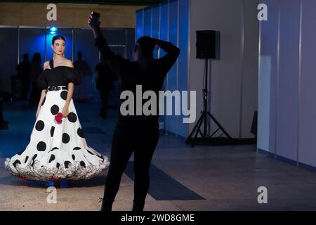 Sevilla, Spanien. Januar 2024. Sevilla, Spanien, 18. Januar. Der erste Tag des Simof-Laufstegs. Am Donnerstag, 18. Januar 2024, Sevilla (Foto: David Carbajo/NurPhoto) Credit: NurPhoto SRL/Alamy Live News Stockfoto