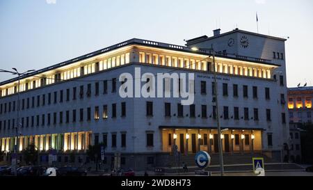 Die bulgarische Nationalbank im Stadtzentrum von Sofia, Bulgarien Stockfoto
