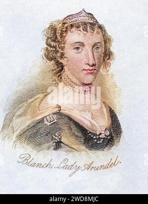 Blanche Somerset Baronin Arundell von Wardour CA. 1583-1649 aus dem Buch Crabbs Historical Dictionary aus 1825, Historisch, digital restaurierte Reproduktion von einer Vorlage aus dem 19. Jahrhundert, Datum nicht angegeben Stockfoto