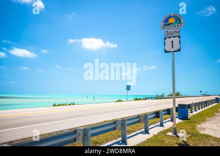 Florida Scenic Highway 1 auf dem Florida Keys Scenic Drive, USA Stockfoto