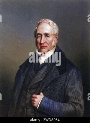 George Stephenson, 1781-1848. Britischer Erfinder und Ingenieur, Historisch, digital restaurierte Reproduktion von einer Vorlage aus dem 19. Jahrhundert, Datum nicht angegeben Stockfoto