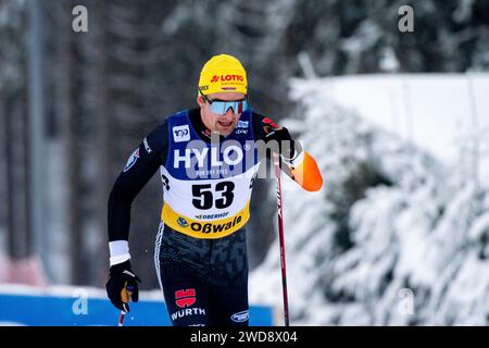 Janosch Brugger (Deutschland, WSG Schluchsee), GER, FIS Coop Langlauf Weltcup Oberhof, 1, 6 km Sprint Classic Qualifikation Herren, 19.01.2024 Foto: Eibner-Pressefoto/Michael Memmler Credit: dpa Picture Alliance/Alamy Live News Stockfoto