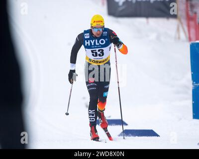 Janosch Brugger (Deutschland, WSG Schluchsee), GER, FIS Coop Langlauf Weltcup Oberhof, 1, 6 km Sprint Classic Qualifikation Herren, 19.01.2024 Foto: Eibner-Pressefoto/Michael Memmler Credit: dpa Picture Alliance/Alamy Live News Stockfoto