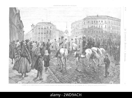 1878-01-30, La Ilustración Española y Americana, Festejos reales en Madrid, Pellicer. Stockfoto